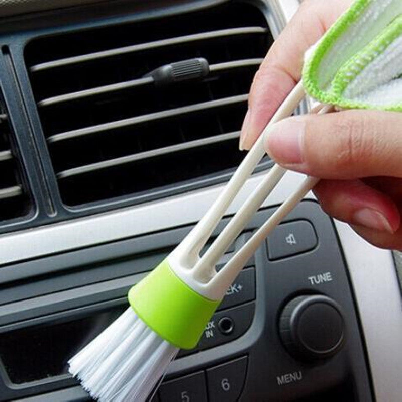 1Pc Washable Window Cleaner Microfiber Dust Cleaner Brush For Venetian Air Conditioner Car Window Groove Dust Cleaning Tool