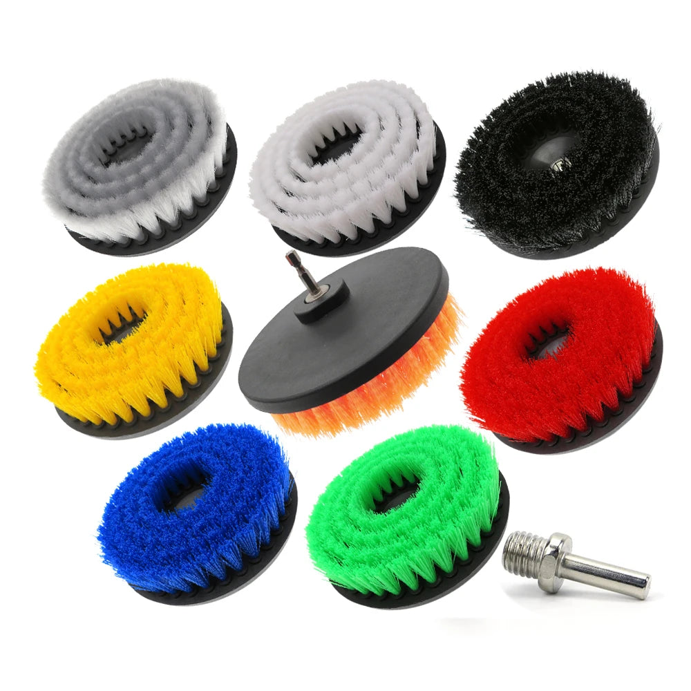 6 Inch Power Scrubber Cleaning Brush with M14 Thread Drill Adaper for Cleaning Carpets, Kitchens and Bathrooms Car Interiors