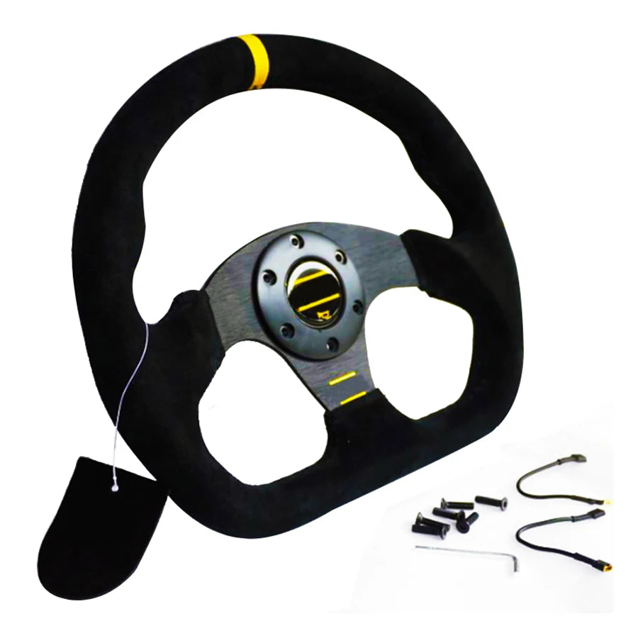 320mm Racing Steering Wheel Turning Car Universal Steering Wheel Volante 13 inch Alloy Racing Sport Steering Wheel Flat D Style