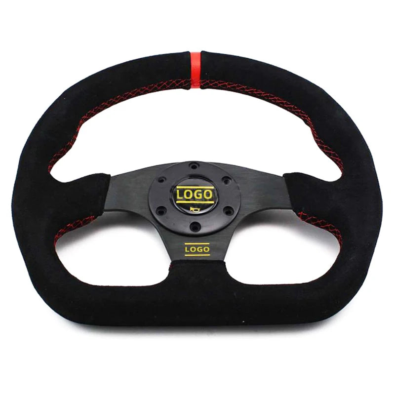 320mm Racing Steering Wheel Turning Car Universal Steering Wheel Volante 13 inch Alloy Racing Sport Steering Wheel Flat D Style