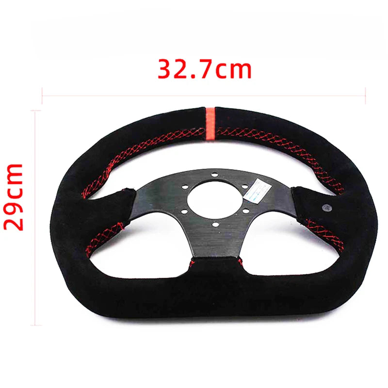 320mm Racing Steering Wheel Turning Car Universal Steering Wheel Volante 13 inch Alloy Racing Sport Steering Wheel Flat D Style