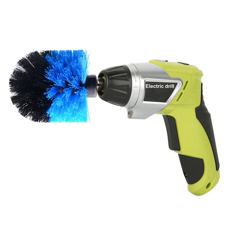 1PCS 3.5'' Electric Scrubber Brush Drill Brush Kit Plastic Round Cleaning Brush For Carpet Glass Car Tires Nylon Brushes