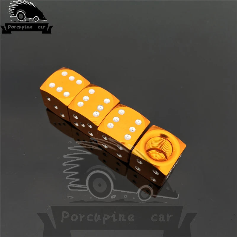 4 pcs 3D Dice Shaped Car Style Tire Valve Wheel Tire Caps For Mercedes Bmw For Audi VW Audi Foronda Honda Tire Cap Cap