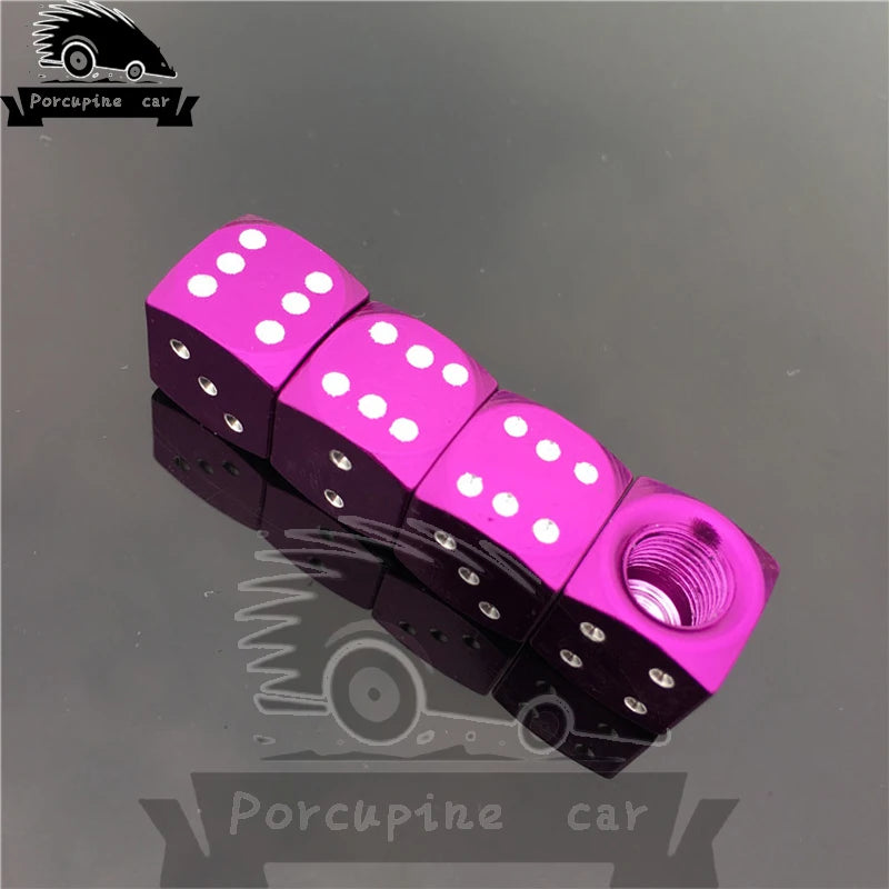 4 pcs 3D Dice Shaped Car Style Tire Valve Wheel Tire Caps For Mercedes Bmw For Audi VW Audi Foronda Honda Tire Cap Cap