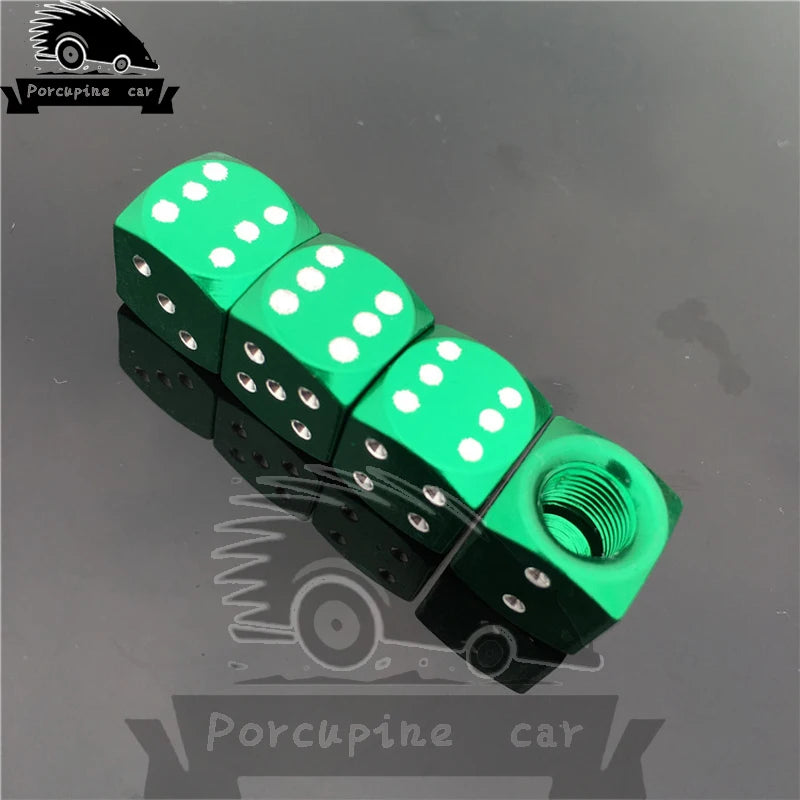 4 pcs 3D Dice Shaped Car Style Tire Valve Wheel Tire Caps For Mercedes Bmw For Audi VW Audi Foronda Honda Tire Cap Cap