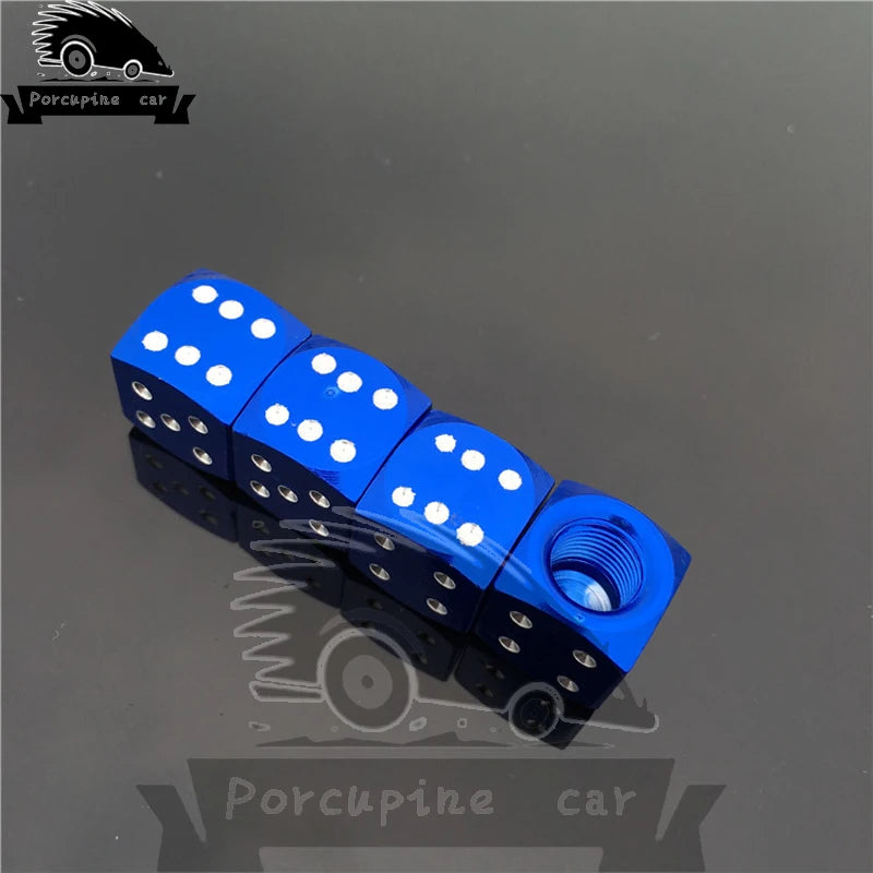 4 pcs 3D Dice Shaped Car Style Tire Valve Wheel Tire Caps For Mercedes Bmw For Audi VW Audi Foronda Honda Tire Cap Cap