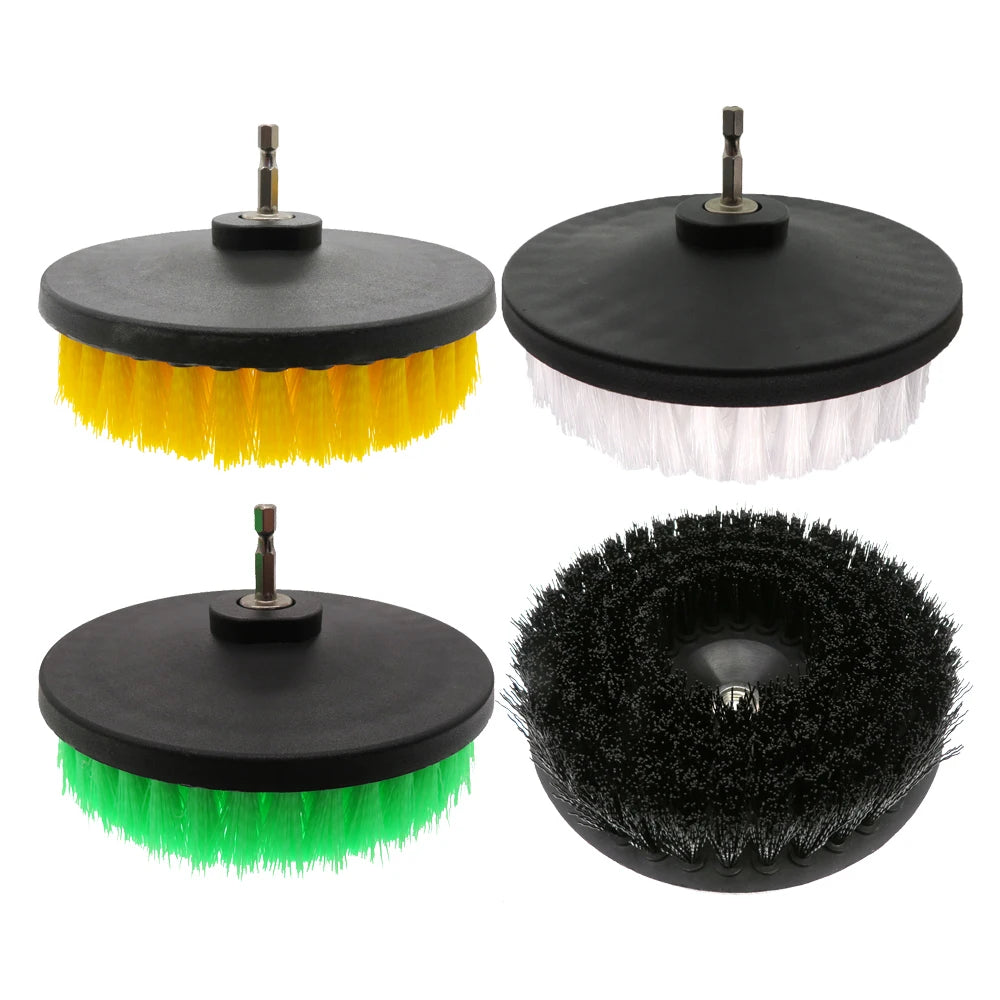 6 Inch Power Scrubber Cleaning Brush with M14 Thread Drill Adaper for Cleaning Carpets, Kitchens and Bathrooms Car Interiors