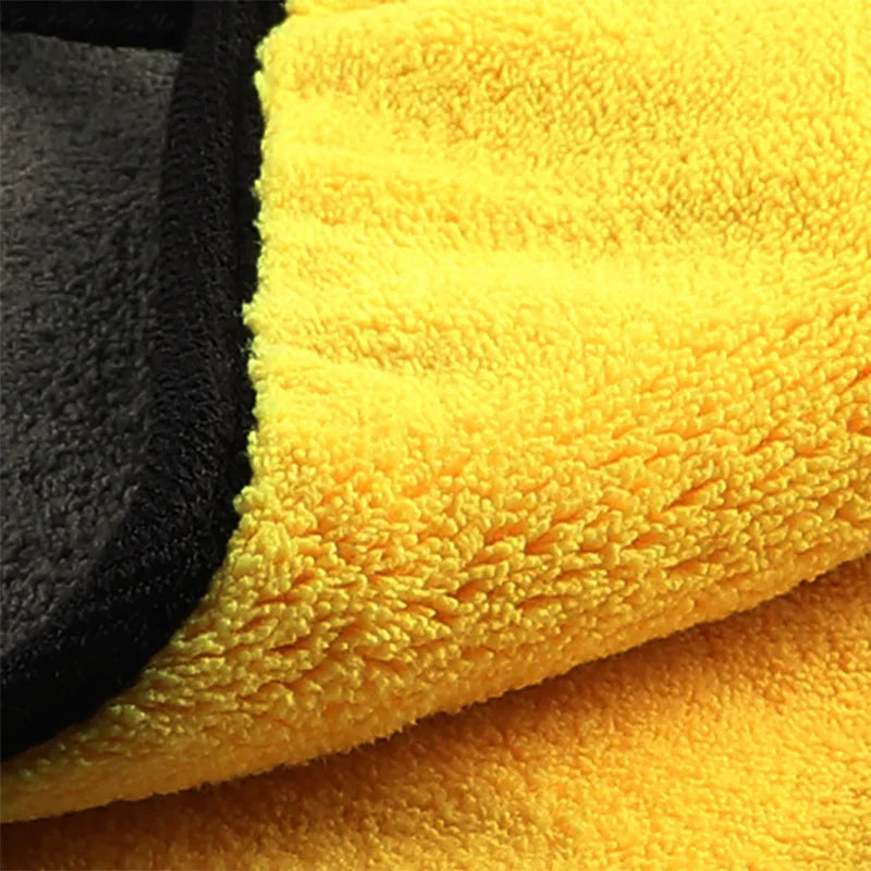 1/5Pcs Car Wash Microfiber Towel Water Absorbtion Drying Cloth Wash Towel Double Layer Clean Rags Car Detailing Microfiber Towel