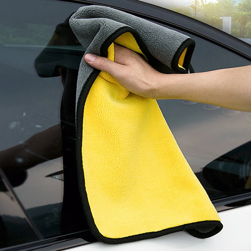 1/5Pcs Car Wash Microfiber Towel Water Absorbtion Drying Cloth Wash Towel Double Layer Clean Rags Car Detailing Microfiber Towel