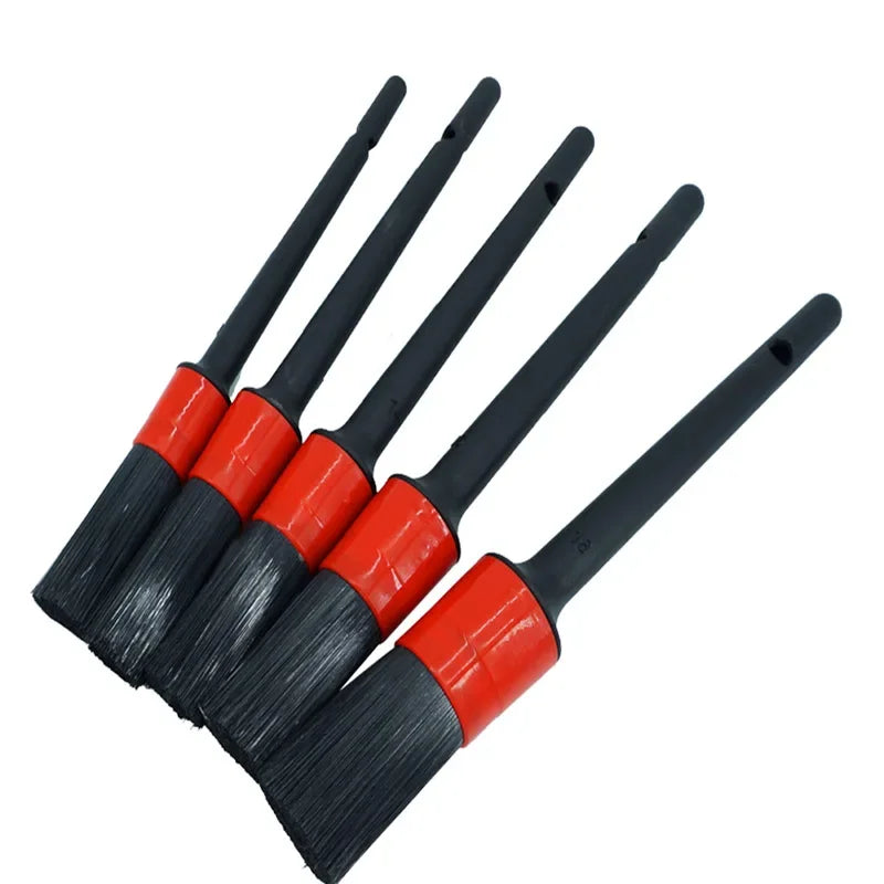 5PCS Car Brushes Car Detailing Brush Set Long Soft Bristle For Car Cleaning Detailing Brush Dashboard Air Outlet Wheel Brush