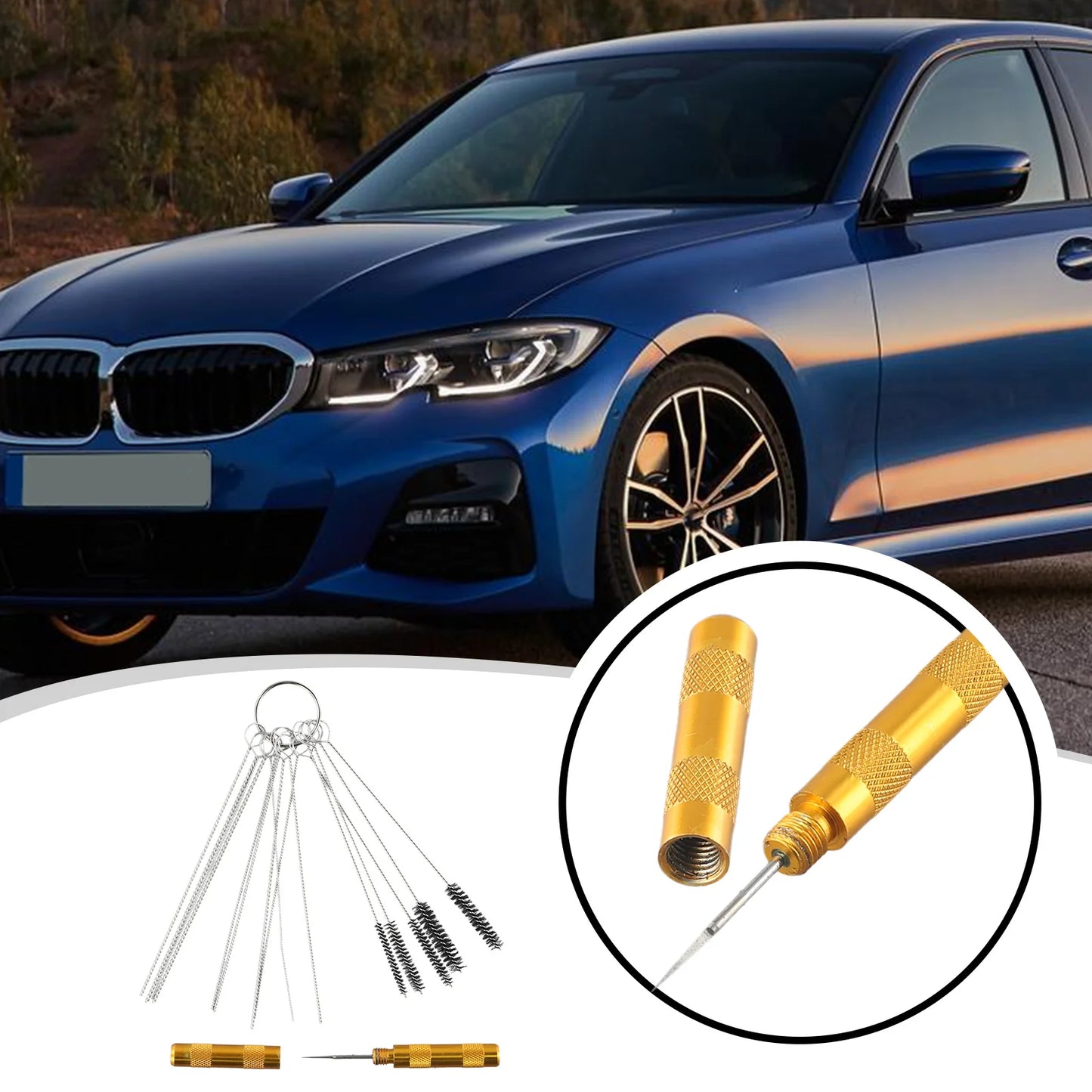 1SET Car Windscreen Jet Nozzle Washer Cleaning Adjustment Water Stains Cleanup Tool Needle Tools For Cleaning Vehicle