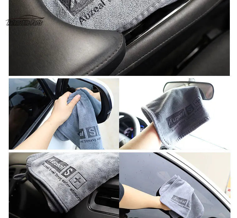 2023 New High-end Microfiber Auto Wash Towel Car Cleaning Drying Cloth Hemming Car Care Cloth Detailing Car Wash Towel accessory