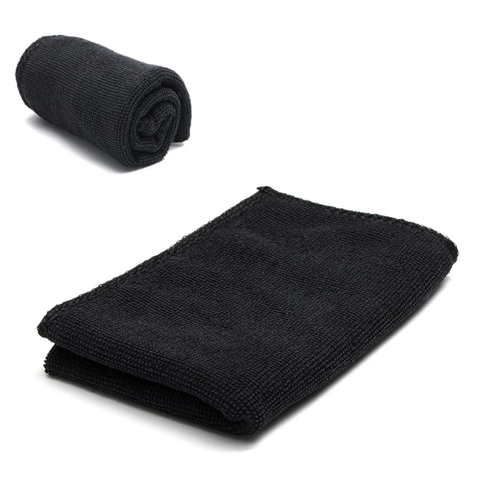 10/20Pcs Car Care Polishing Wash Towels Microfibers Sponges Car Detailing Cleaning Soft Cloths Home Window 30x40cm Black