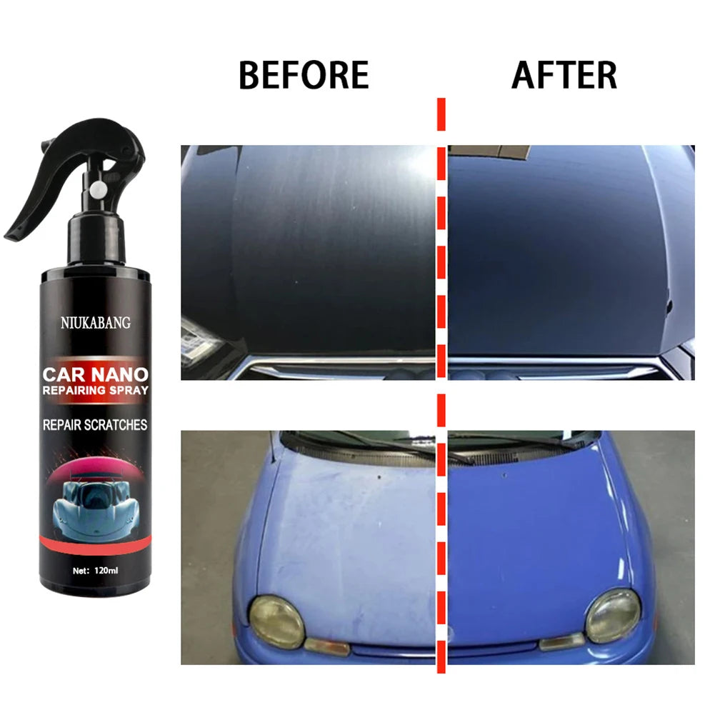 120ml Car Nano Repairing Spray Products Repair Scratches Detailing Coating Agent Glossy Car Cleaning Ceramic Coat for Automobile