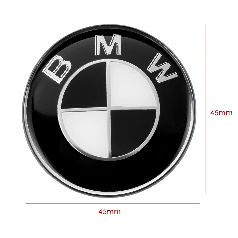 1Pcs 45mm Car Steering Wheel Badge Emblem Sticker Auto-Styling For BMW E36 E46 E53 E90 E60 E61 E93 E87 X1 X3 X5 X6 F30 F20 F10