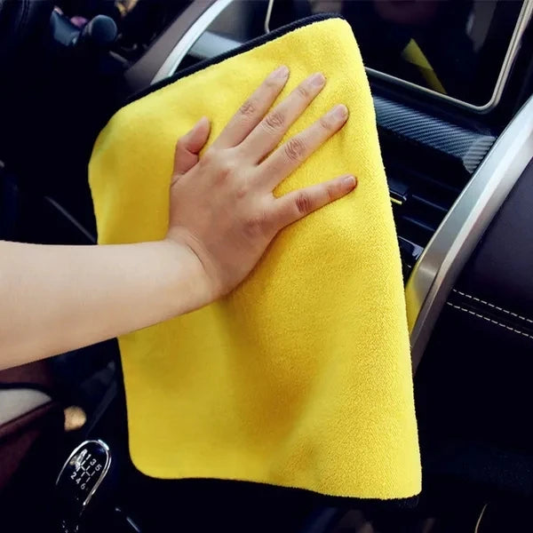 1/5Pcs Car Wash Microfiber Towel Water Absorbtion Drying Cloth Wash Towel Double Layer Clean Rags Car Detailing Microfiber Towel