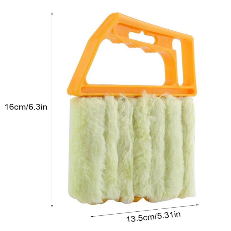 1Pc Washable Window Cleaner Microfiber Dust Cleaner Brush For Venetian Air Conditioner Car Window Groove Dust Cleaning Tool