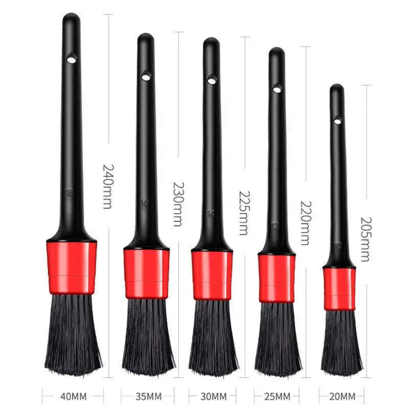 5PCS Car Brushes Car Detailing Brush Set Long Soft Bristle For Car Cleaning Detailing Brush Dashboard Air Outlet Wheel Brush