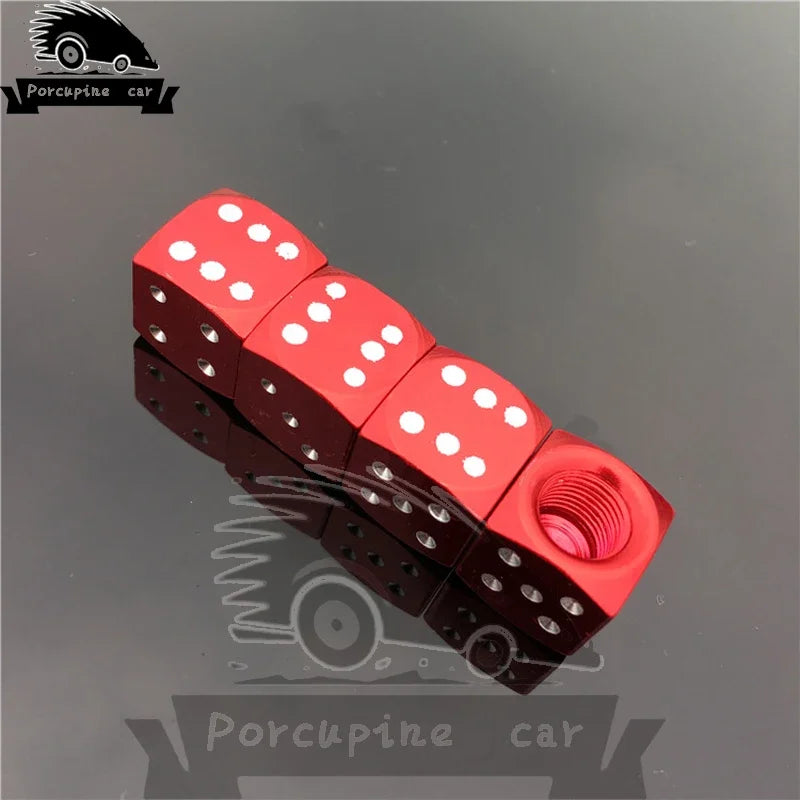 4 pcs 3D Dice Shaped Car Style Tire Valve Wheel Tire Caps For Mercedes Bmw For Audi VW Audi Foronda Honda Tire Cap Cap