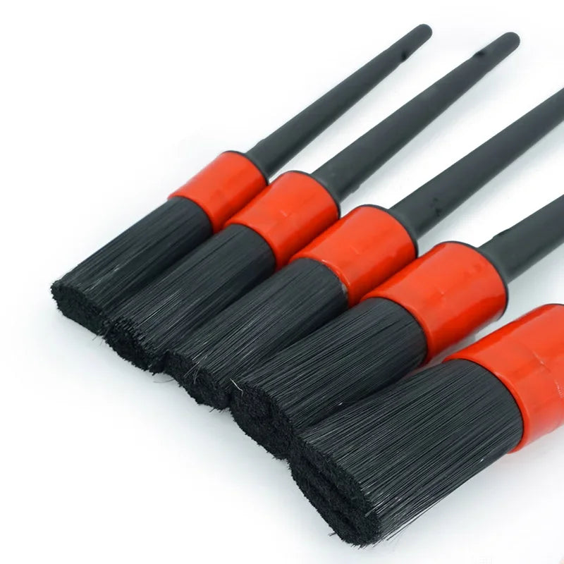 5PCS Car Brushes Car Detailing Brush Set Long Soft Bristle For Car Cleaning Detailing Brush Dashboard Air Outlet Wheel Brush