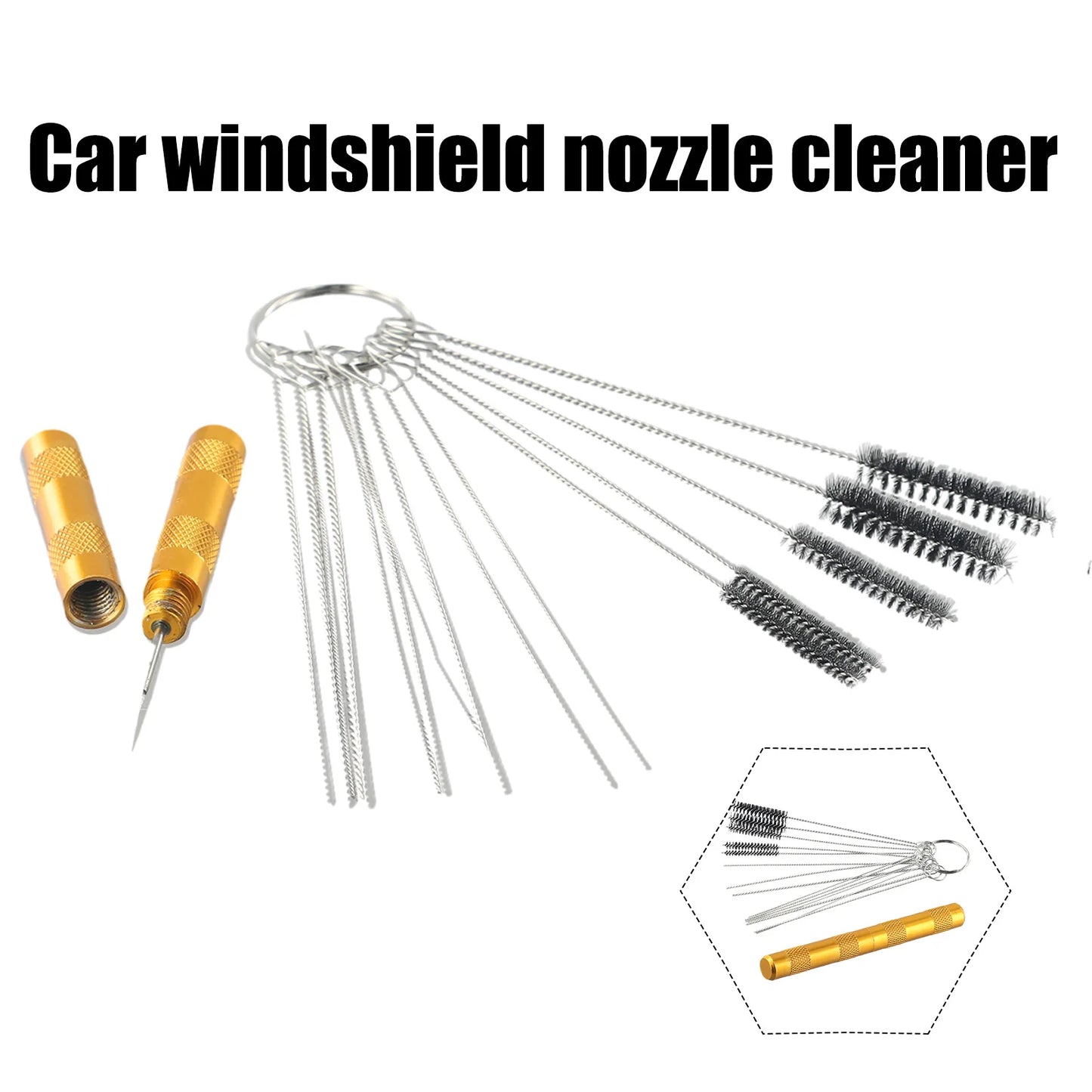 1SET Car Windscreen Jet Nozzle Washer Cleaning Adjustment Water Stains Cleanup Tool Needle Tools For Cleaning Vehicle