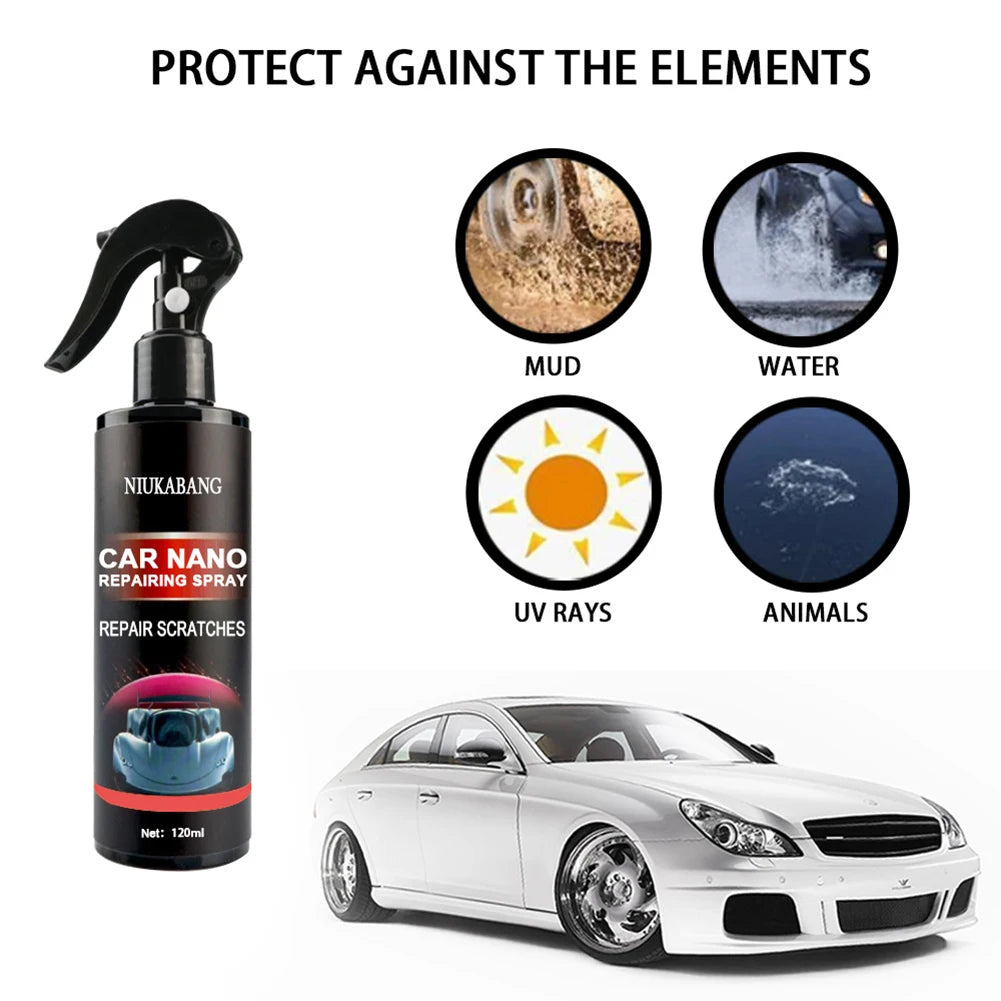 120ml Car Nano Repairing Spray Products Repair Scratches Detailing Coating Agent Glossy Car Cleaning Ceramic Coat for Automobile