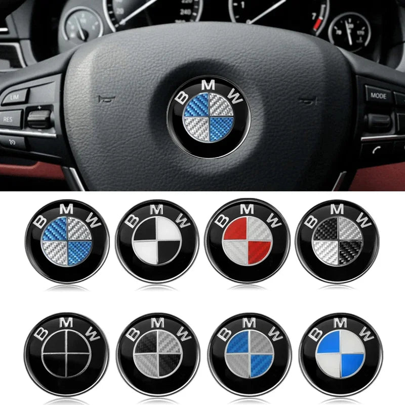 1Pcs 45mm Car Steering Wheel Badge Emblem Sticker Auto-Styling For BMW E36 E46 E53 E90 E60 E61 E93 E87 X1 X3 X5 X6 F30 F20 F10