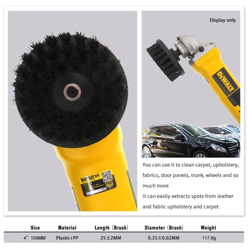 4/5/6 Inch Cleaning Brush Attachments Drill Power Cleaning for Carpet Car Detailing Bathroom Surface Upholstery Grout Tiles